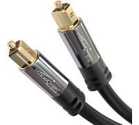 KabelDirekt - 2x 3 m Cavo TOSLINK (Ottico Audio Digitale, Connettore TOSLINK Maschio > Connettore TOSLINK Maschio, Dolby Digital Sound, DTS, PS5), PRO Series