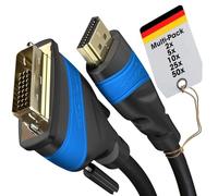KabelDirekt - 2x Cavo adattatore HDMI-DVI - 1,5 m (bidirezionale, DVI-D 24+1