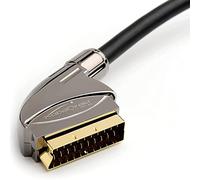 KabelDirekt - 3 m Cavo SCART (21 poli, schermatura multipla, connettore di precisione, Full HD, collegamenti analogici video/audio)