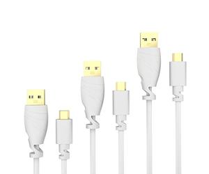 KabelDirekt - 3 x 1 m Cavo Micro-USB (USB 2.0, connettore USB-A a connettore Micro-B, per la Carica e la Sincronizzazione, Bianco)