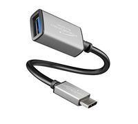 KabelDirekt - Adattatore OTG - 0,15 m - (con connettore femmina USB A 2.0 e connettore Maschio USB-C, cavo dati High SuperSpeed, lettori di schede, mouse, tastiere)
