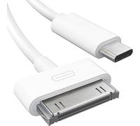 KabelDirekt - Adattatore USB-C a 30 pin per iPhone, iPad, iPod. Lunghezza 1m. Per dati, carica e sincronizzazione. Compatibile con iPhone 4S/4/3G/3/1, iPad 3/2/1, iPod. Colore bianco