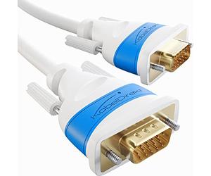 KabelDirekt - Cavo adattatore da connettore VGA a VGA - 7,5m, bianco