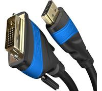 KabelDirekt - Cavo Adattatore HDMI-DVI - 0,5 m bidirezionale, DVI-D 24+1/Cavo HDMI High Speed, 1080p/Full HD, Cavi Video Digitale, Collegamento di dispositivi HDMI a Monitor DVI o viceversa, Nero