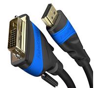 KabelDirekt Cavo adattatore HDMI-DVI, 7,6 m bidirezionale, DVI-D 24+1/cavo HDMI High Speed, 1080p/Full HD, cavi video digitale, collegamento di dispositivi HDMI a monitor DVI o viceversa, nero