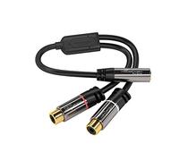KabelDirekt - Cavo adattatore jack 3,5mm a 2 RCA - 0,2m, F/F