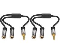 KabelDirekt, cavo adattatore Y Splitter 1 x Stecker > 2 x Buchse (Confezione da 2)