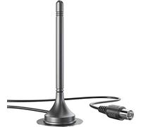 KabelDirekt Cavo Antenna DVB-T2, HD/DVB-T, Ricezione Digitale, Piedino Magnetico, Cavo da 3m, Versione Sottile, ricevitori DVBT2/DVB-T