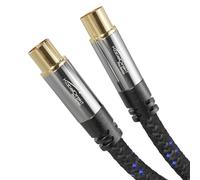 KabelDirekt - Cavo antenna TV 4K, cavo coassiale - 3 m - con connettore in metallo infrangibile per la TV digitale e analogica - intrecciato (intrecciato, connettore antenna su presa)