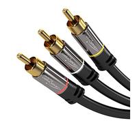 KabelDirekt - Cavo Audio - 1,8m | Cavo supporta Audio, Video e Stereo, connettore da 3 RCA a 3 RCA, trasmettere sia i segnali audio che quelli video