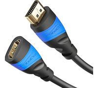 KabelDirekt - Cavo di prolunga HDMI con Speciale schermatura A.I.S. - 1 m (4K@60Hz per Un Ultra HD mozzafiato, estensore HDMI per PS5/XBO, Arc, Highspeed con Ethernet)