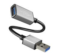 KabelDirekt - Cavo di prolunga USB-A 3.0 - 0,15m, connettore Maschio USB-A e connettore femmina, colore nero/space grey