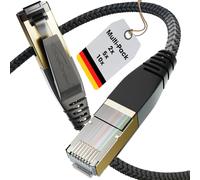KabelDirekt - Cavo di Rete Cat 8, Design Intrecciato Flessibile, Resistente agli Urti - 2x 1 m (Cavo LAN/Ethernet, Connettore RJ45, Trasferimento fino a 40 Gbit/s, Ideale per il Gaming/PS5/XBO)