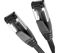 KabelDirekt - Cavo di rete Cat 8 piatto e flessibile - 1,5m (cavo LAN/Ethernet, RJ45, trasferisce velocità dati fino a 40GBPS, ideale per gaming/PS5/XB - Nero)