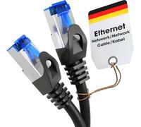 KabelDirekt - 20 m - Cavo Ethernet/LAN, di Rete - Disponibile in 0,25-30 m (Cavo Internet, velocità della Fibra Ottica per reti Gigabit, Switch/Router/Modem con RJ45, Nero/Argento)