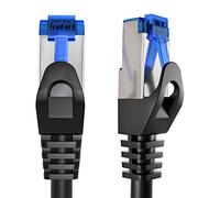 KabelDirekt - 22,8 m - Cavo Ethernet/LAN, di rete - Disponibile in 0,25-30 m (Cavo internet, velocità della fibra ottica per reti Gigabit, switch/router/modem con RJ45, nero/argento)
