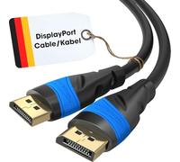 KabelDirekt - Cavo DisplayPort 4K e 8K, 240Hz - 2x 5m - Cavo DP per tutti i connettori DisplayPort (DP 1.4, raggiunge 8K@60Hz, per PC, laptop, monitor da gaming - Nero/Blu)