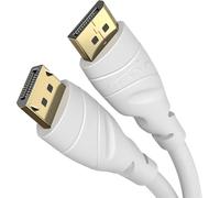 KabelDirekt - Cavo DisplayPort 4K e 8K, 240Hz - 2x 5m - Cavo DP per tutti i connettori DisplayPort (DP 1.4, raggiunge 8K@60Hz, per PC, laptop, monitor da gaming - Bianco)