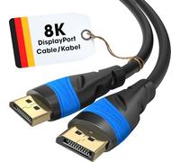 KabelDirekt - Cavo DisplayPort 8K - 1 m - Cavo DP, Sviluppato in Germania - Disponibile in 0,5-10 m (Display Port per Monitor PC/Laptop e Monitor a 4K@60Hz, Gioco a 144Hz, Dolby Audio, Nero)