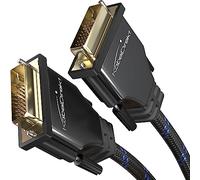 KabelDirekt - Cavo DVI Dual Link, con nucleo di ferrite per una trasmissione del segnale priva di interferenze - 3 m cavo monitor digitale DVI-D/24+1, fino a 2560×1600 a 60Hz o Full HD/1080p, nylon