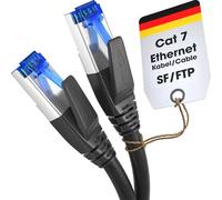 KabelDirekt - Cavo Ethernet Cat 7, Resistente alla Rottura - 25 m - 10 Gigabit LAN - Disponibile in 0,25-30 m (Cavo di Rete/Internet ad Alta velocità, PC, Switch/Router/Modem, RJ45, Nero)