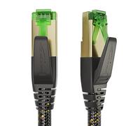 KabelDirekt - Cavo Ethernet CAT7 con tripla schermatura ultra sicura e rivestimento in nylon flessibile - 5 m - Cavo di rete/LAN (10Gbps, massima velocità della fibra ottica, RJ45, per XBO/PS5)