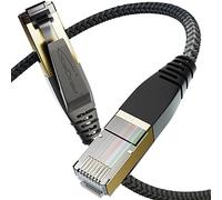 KabelDirekt - Cavo Ethernet CAT8 - 5 m - cavo per internet/rete con design intrecciato flessibile e resistente e velocità trasmissione fulminea di 40 Gbps, CAT8.1, ottime per giochi/PS5/XBO/Switch