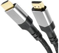 KabelDirekt - Cavo HDMI 10K e 8K, HDMI 2.1 b - Particolarmente flessibile, Connettori in metallo + Intreccio - 2x 5m (8K a 60Hz, PC, PS5, XB, Monitor e TV - Nero-Argento)