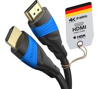 KabelDirekt - Cavo HDMI 4K con schermatura A.I.S., progettato in Germania - 7,5m (4K@60Hz per una spettacolare esperienza Ultra HD - High Speed con Ethernet, Blu-ray/PS4/PS5/Xbox/Switch, nero)