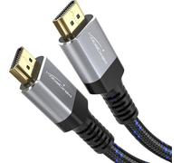 KabelDirekt - Cavo HDMI 8K/4K - 2m - 8K@60Hz (rame extra per Ultra HD, guaina in nylon infrangibile, 4K@120Hz/8K@60Hz - High Speed con Ethernet, Blu-ray/PS5/Xbox Series X/Switch)