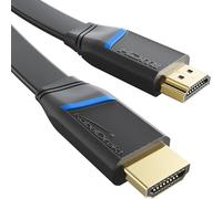 KabelDirekt Cavo HDMI piatto - 1m - 4K@60Hz, cavo piatto da posare - rame extra per fino a 18 Gbit/s secondo gli standard HDMI 2.0, High Speed con Ethernet, Blu-ray/PS5/Xbox/Switch, nero