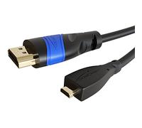KabelDirekt - Cavo Micro-HDMI, struttura infrangibile - 1 m (da HDMI a Micro-HDMI, bidirezionale, 4K@60Hz, Ultra HD, High Speed con Ethernet, per tablet/fotocamere/Raspberry Pi, nero)