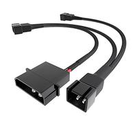 KabelDirekt 20-20-20cm Cavo Molex 12V su 3x cavi distribuzione ventola a 3 Pin per il collegamento di ulteriori ventole