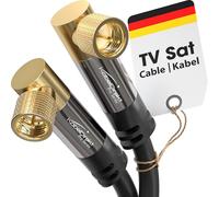 KabelDirekt - Cavo SAT, Antenna TV, Coassiale - Angolato a 90° - 1 m - Cavo Satellitare 4K, connettore F - Disponibile in 0,5-30 m (Radio/TV, DVB-T, DVB-C, DVB-S/DVB-S2, Internet, Nero)