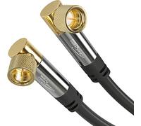 KabelDirekt - Cavo SAT, Antenna TV, Coassiale - Angolato a 90° - 7,6 m - Cavo Satellitare 4K, connettore F - Disponibile in 0,5-30 m (radio/TV, DVB-T, DVB-C, DVB-S/DVB-S2, internet, nero)