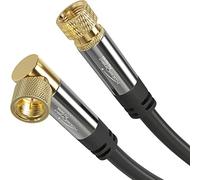 KabelDirekt - Cavo SAT, Antenna TV, Coassiale - Angolato a 90°/dritto - 4,5 m - Cavo Satellitare 4K, connettore F - Disponibile in 0,5-30 m (TV, DVB-T, DVB-C, DVB-S/DVB-S2, internet, nero)