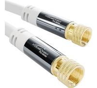 KabelDirekt - Cavo SAT, Antenna TV, Coassiale - 7,5 m - Cavo Satellitare 4K con connettore F in metallo - Disponibile in 0,5-30 m (per radio/TV, DVB-T, DVB-C, DVB-S/DVB-S2, internet, bianco)