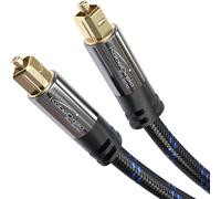 KabelDirekt - Cavo TOSLINK, cavo audio ottico con perdita di segnale dello 0% - 1,5 m - Fibra ottica (S/PDIF, soundbar, XBO/PS, intrecciato in Nylon)