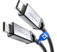 KabelDirekt - Cavo USB-C All-in-One, USB 3.2 Gen 2, Connettori Metallici + Design Intrecciato - 1,5 m (20 Gbit/s per Dati/Video, Ricarica Veloce 240 W, Cavo Universale Dati/Ricarica/Monitor, Nero)