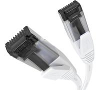 KabelDirekt - Gatto 8 cavo di rete piatto e flessibile - 0,6m, bianco