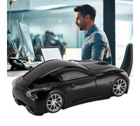 Kabellose Maus in Sportwagenform, 1600 DPI, USB-EmpfÃ¤nger fÃ¼r PC und iOS, Schwarz