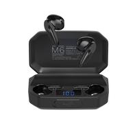 Krüger&Matz KMPM6-B - Cuffie in-ear M6 con power bank, colore: Nero