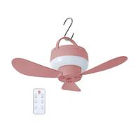 Kabelloser Camping Deckenventilator 1800mAh - 11cm USB Akku Ventilator Mit Licht | Tragbarer Ventilator Mit Fernbedienung Für Schlafzimmer Hinterhof Überdachung Schuppen Balkon Wohnmobil Camping