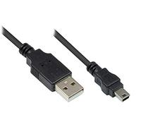 Kabelmeister® Cavi, Cavetto USB 2.0 Maschio A a Maschio Mini B 5 Pin, Nero, 5 m