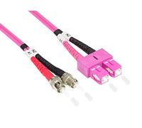 Kabelmeister® Cavo OM4 LWL - Duplex - spina SC a ST - Multimode 50/125 - Cavo in fibra di vetro, cavo patch - 20 m - Qualità