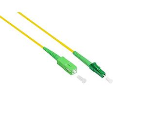 Kabelmeister® Cavo OS2 in fibra ottica - 20 m - Simplex - Spina LC (APC) a SC (APC) - Singlemode 9/125 - Conduttore di onde luminose, cavo patch per FTTH/FTTB/FTTx/FritzBox/Router - Qualità