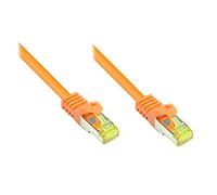 Kabelmeister® Cavo Patch con Rastnasenschutz, Cat. 7 S/FTP PIMF Privo di Alogeni (LSOH), 600 MHz, Orange, 0,25 m
