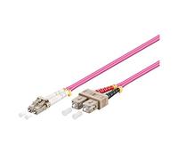 Kabelmeister® Cavo patch in fibra ottica duplex OM4 (multimodale, 50/125) LC/SC, 5 m
