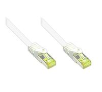 Kabelmeister® Cavo Patch RJ45 con Cat. 7 e Protezione nasello (RNS®), S/FTP, PiMF, Senza alogeni, 500 MHz, OFC, Bianco, 80 m