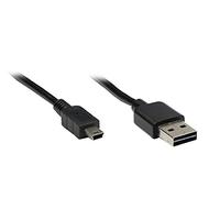 Kabelmeister Schermatura Cavo Maestro Pellicole e Intrecciato, Rame adern (OFC) Schwarz - 2 m USB 2.0 - Easy Stecker A an Mini B